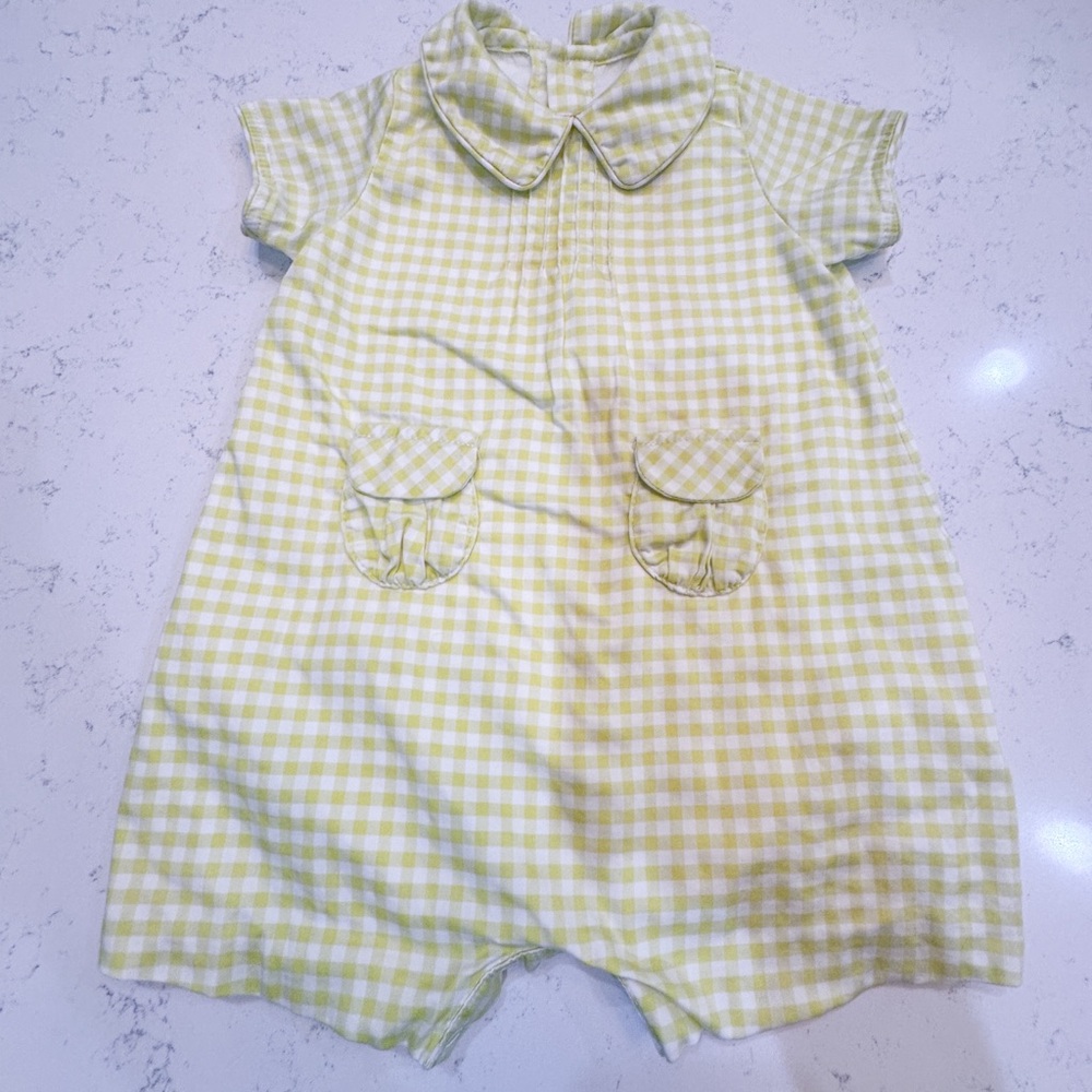 Dondolo Yellow Gingham Romper